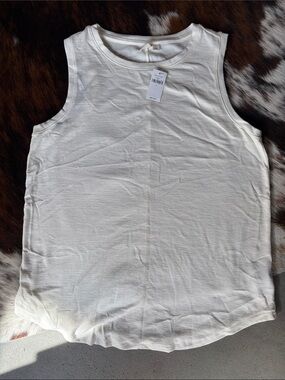 GAP Cream Crewneck Sleeveless Tank Top